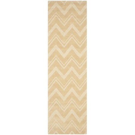 Safavieh Impressions Hand Loomed Rectangle Rug- Dark Gold- 2 ft. 3 in. x 8 ft. IM398B-28